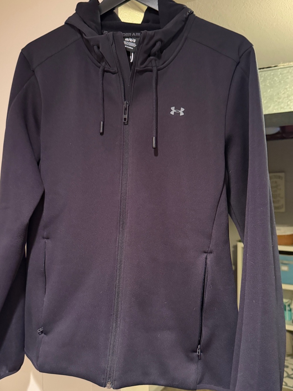Under Armour Women's Black Hooded Full-Zip Utility Jacket